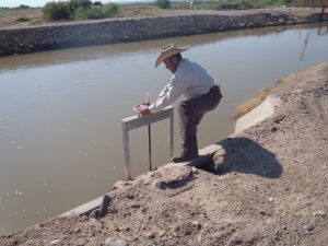 Crow Canyon B closing the irrigation check at Garfield, June 2021